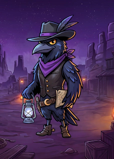 Moonlit Raven