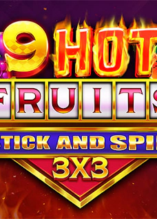 9 Hot Fruits Stick and Spin 3x3