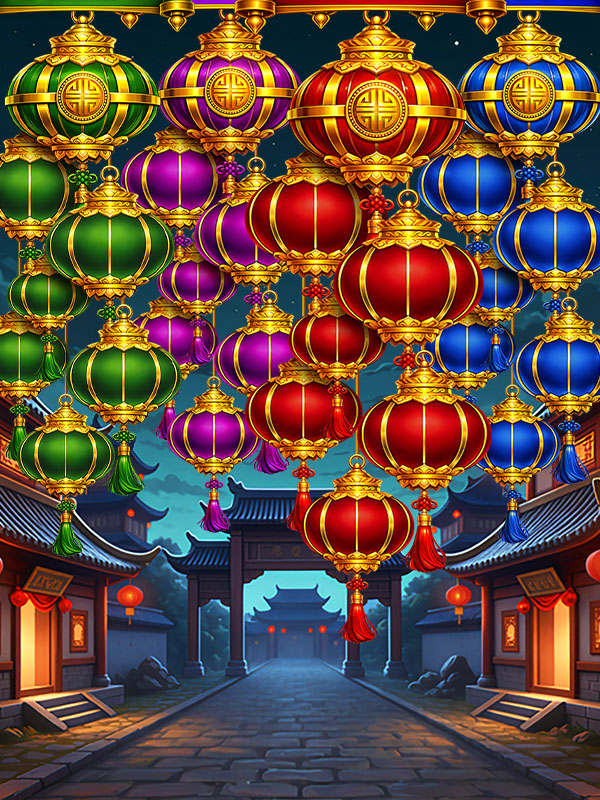 4 Gold Lanterns Hold and Win