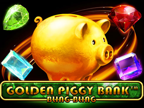 Golden Piggy Bank Bling Bling